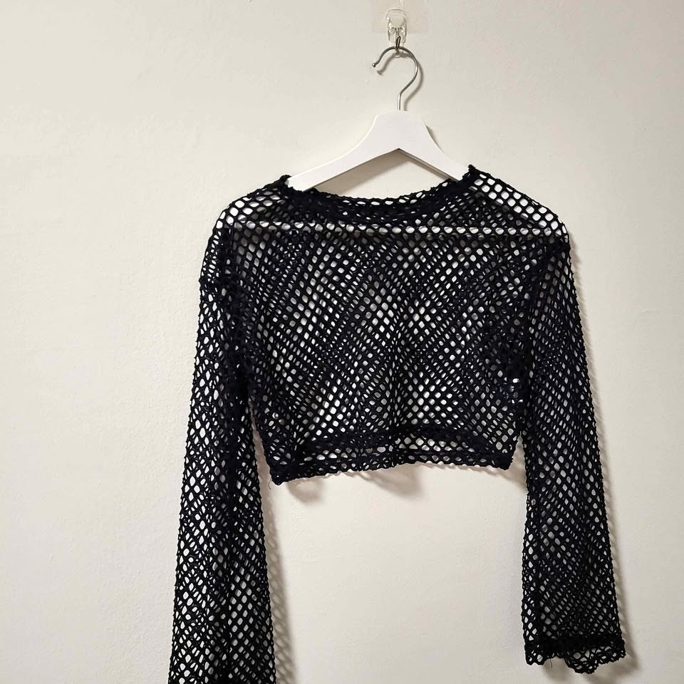 Sexy black see through top I wore on stream product image